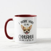 Ik werk hard zodat mijn Chihuahua een beter leven  Mok (Links)