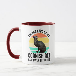 Ik Werk Hard Zodat Mijn Cornish Rex Een Beter Leve Mok