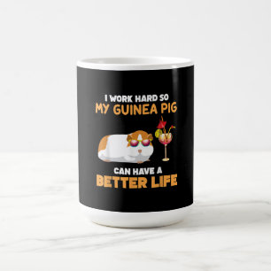Ik werk hard, zodat mijn Guinee beter kan leven Koffiemok