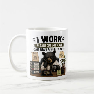 Ik Werk Hard Zodat Mijn Kat Een Beter Leven Kan He Koffiemok