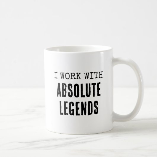 Ik werk met Absolute Legend Funny Work Koffiemok (Rechts)