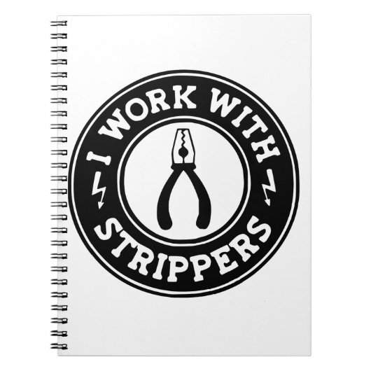 Ik werk met strippers #USAPatriotGraphics © Notitieboek (Voorkant)