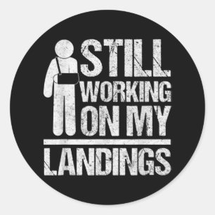 Ik werk nog steeds aan m'n landingen en kom zo sne ronde sticker