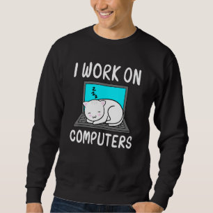 Ik werk op computers CAT - CAT Accessoires stateme Trui