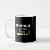 Ik werk voor de kerstvakantie koffiemok (Links)