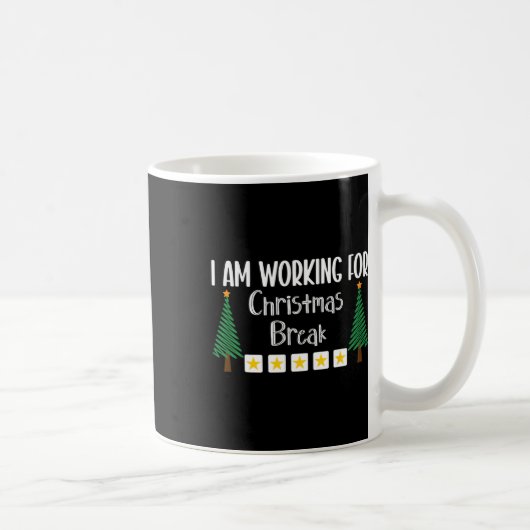 Ik werk voor de kerstvakantie koffiemok (Rechts)
