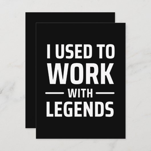 Ik werkte vroeger met Legends Save The Date (Voorkant / Achterkant)