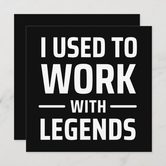 Ik werkte vroeger met Legends Save The Date (Voorkant / Achterkant)