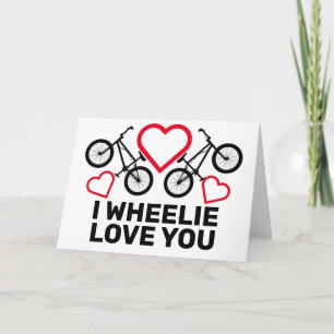 Ik Wheelie Hou Van Jou Feestdagen Kaart