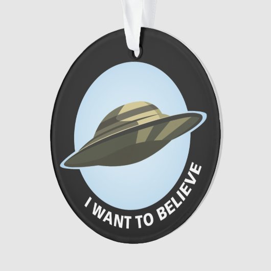 Ik wil acrylversiering geloven ornament (voorkant)