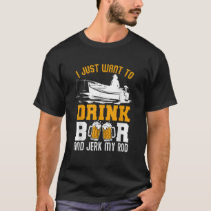Ik wil alleen Beer Drinken en mijn rod grappige Fi T-shirt