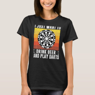 Ik wil alleen bier Drinken en een kunstendar spele T-shirt