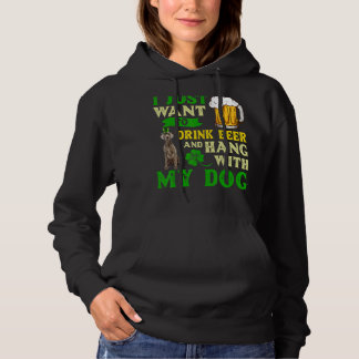 Ik wil alleen bier Drinken en met mijn Weimara han Hoodie