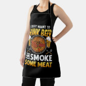 Ik wil alleen bier Drinken en wat vlees bq roken Schort (Insitu)