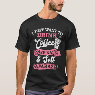 Ik wil alleen koffie Drinken met kranen die Papara T-shirt
