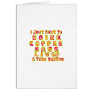 Ik wil alleen koffie Drinken met levens en T