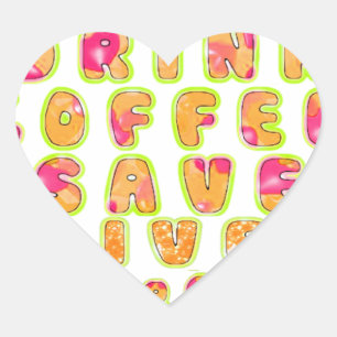 Ik wil alleen koffie Drinken met levens en T Hart Sticker