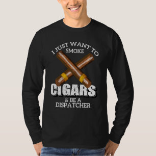 Ik wil alleen maar auto's roken en een verzender z t-shirt
