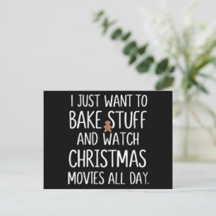 Ik Wil Alleen Maar Dingen Bakken En Kerstfilms Kij Feestdagenkaart