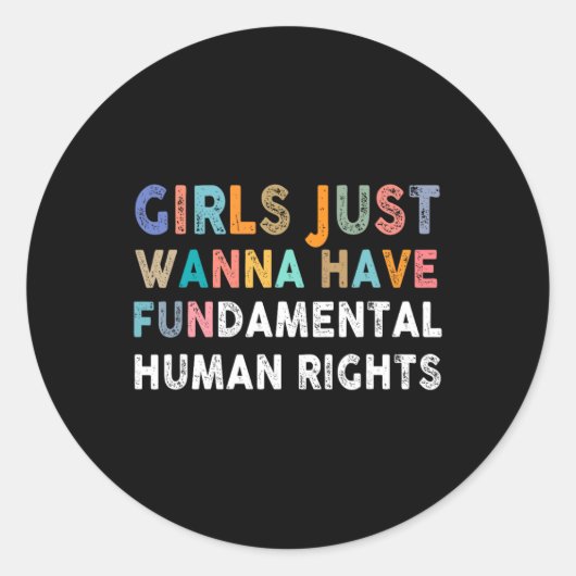 Ik wil alleen maar fundamentele mensenrechten Femi Ronde Sticker (Voorkant)
