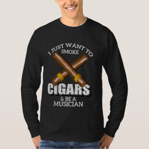 Ik wil alleen maar kikkers roken en een muzikant-M T-shirt