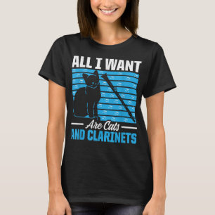 Ik wil alleen maar Mannen en Clarinets... grappige T-shirt