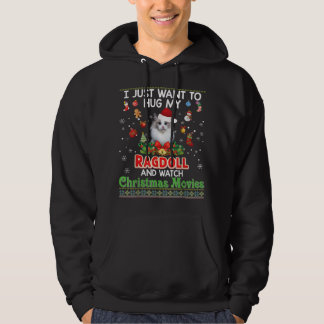 Ik wil alleen maar mijn ragdoll kat pakken en kijk hoodie