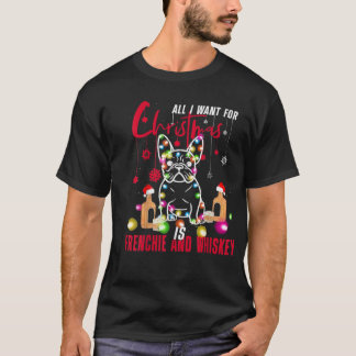 Ik wil alleen met kerst Frenchie en Rums.  T-shirt