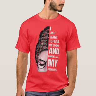 Ik wil alleen mijn boeken lezen, boek lezen t-shirt