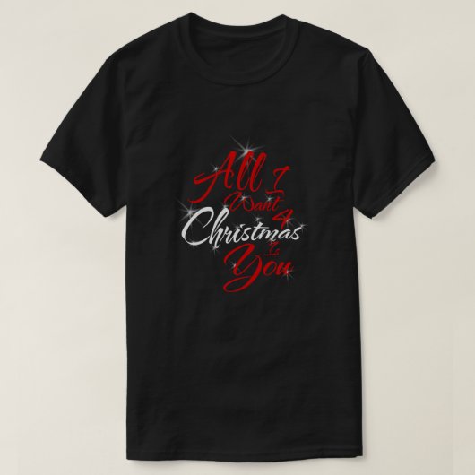 Ik wil alleen vier kerst. t-shirt (Design voorkant)