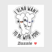 Ik wil bij je zijn, grappige boontjes sticker (Vel)