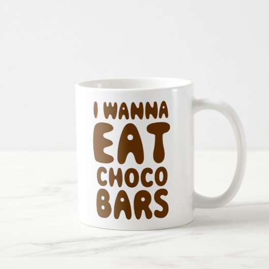 Ik wil Choco Bars eten Koffiemok (Rechts)