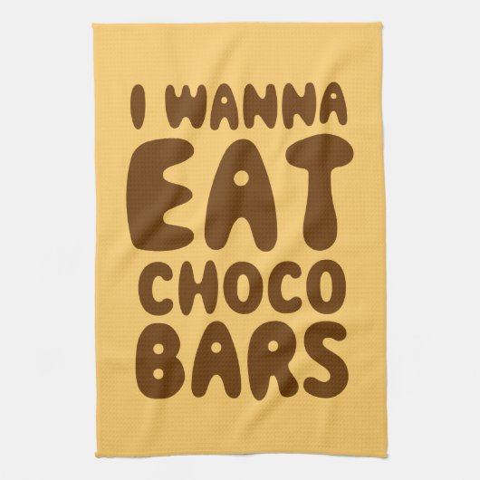 Ik wil Choco Bars eten Theedoek (Verticaal)