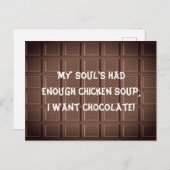 Ik wil chocoladegrapje briefkaart (Voorkant / Achterkant)