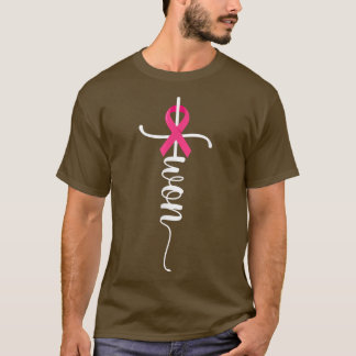 Ik wil Christelijke dwars-survivor roze lintborst T-shirt
