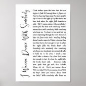 Ik wil dansen met iemand White Script Song Poster (Voorkant)