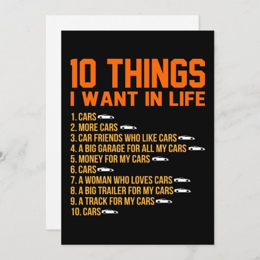 Ik wil dat auto-mechanische auto-mechanische auto' bedankkaart (Voorkant / Achterkant)