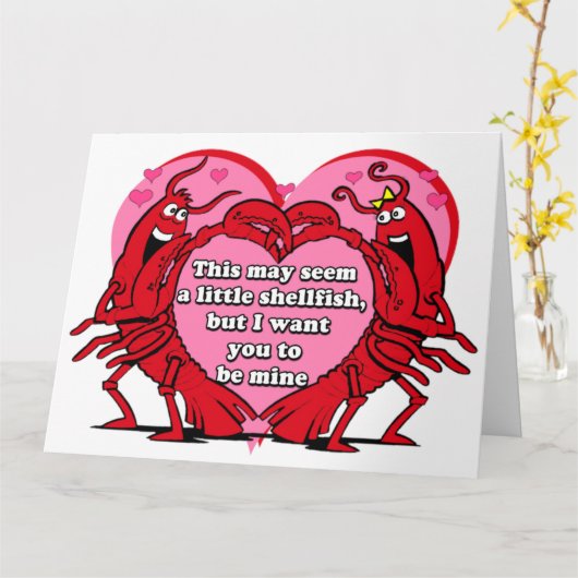 Ik wil dat je een mijne bent, schelpdierkreeft Val Kaart (Gele Bloem)