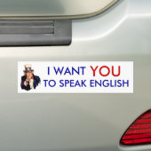 Ik wil dat je Engels bumpersticker spreekt (Op auto)