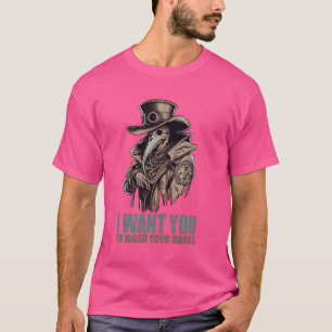 Ik wil dat je je handen wast Pest Doctor T-shirt