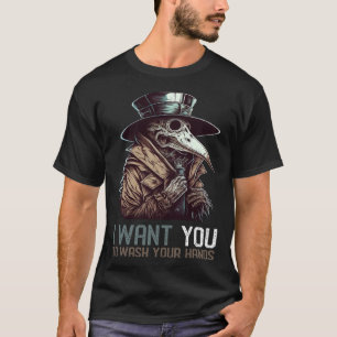 Ik wil dat je je handen wast Pest Doctor T-shirt