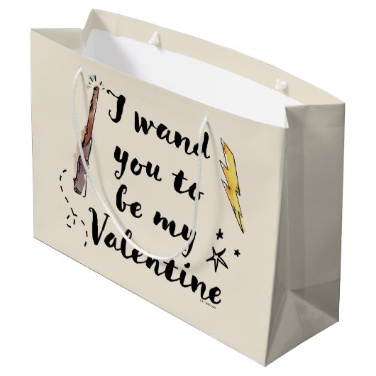 Ik wil dat je mijn Valentijn wordt Groot Cadeauzakje (Achterkant Gekanteld)