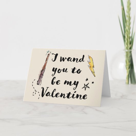 Ik wil dat je mijn Valentijn wordt Kaart (Voorkant)