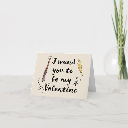 Ik wil dat je mijn Valentijn wordt Notitiekaartje (Voorkant)