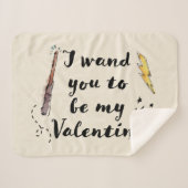 Ik wil dat je mijn Valentijn wordt Sherpa Deken (Voorkant (horizontaal))