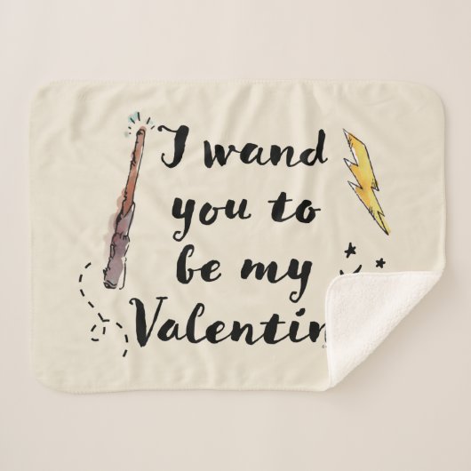 Ik wil dat je mijn Valentijn wordt Sherpa Deken (Voorkant (horizontaal))