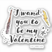 Ik wil dat je mijn Valentijn wordt Sticker (Voorkant)