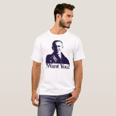 Ik wil dat je... om Obama te stemmen T-shirt (Voorkant volledig)