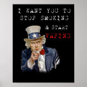 Ik wil dat je oom Sam Vape Premium Poster (Voorkant)