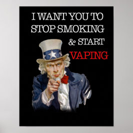 Ik wil dat je oom Sam Vape Premium Poster